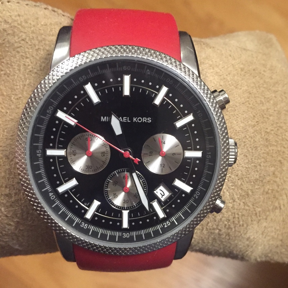 Men's Michael Kors Red / Black watch